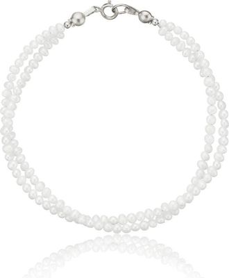 Lily & Roo Silver Layered Small Pearl Bracelet