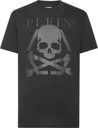 Philipp Plein T-Shirt Round Neck Skull&Bones - Heren - T-shirts - Zwart - 3XL - Katoen - Tops