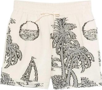 Maison Labiche Geborduurde Tree Drawstring Short - Heren - Strandmode - Veelkleurig - S - Badmode