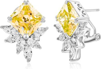 Suzy Levian Gala Firework Cubic Zirconia Stud Earrings in Yellow at Nordstrom Rack