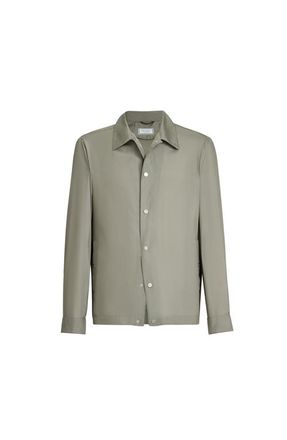 Brunello Cucinelli Silk outerwear jacket in Khaki at Nordstrom, Size 60 It