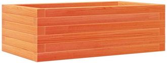 vidaXL Vidaxl - Jardinera de madera maciza pino marrón cera 70x40x23 cm