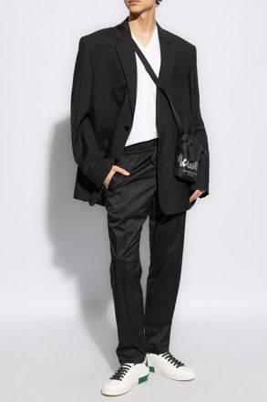 Dolce & Gabbana Trousers With Stitching On The Legs, Mens, Black