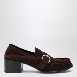 Miu Miu Mocassini moro in pelle scamosciata