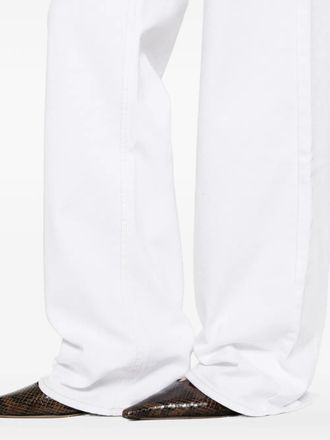 Fabiana Filippi Contrast-Stitched White Denim Jeans - White