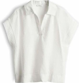 OPUS Sinula Blouse met korte mouwen - Dames - Blouses & Shirts - Wit - Maat: 2XL