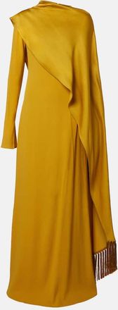 Taller Marmo Mounia caped crepe cady gown