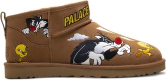 UGG Ultra Mini embroidered-graphic boots - Brown