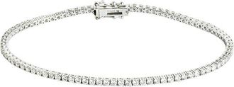 Bespoke 18ct white gold & white diamond Tennis bracelet TDW 2.03ct