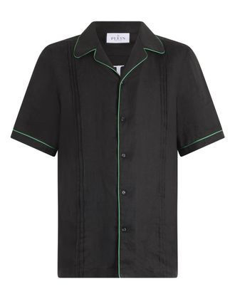 Philipp Plein Linen Bowling Shirt Plein Tennis