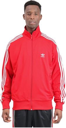 adidas Firebird Rood Sweatshirt - Heren - Vesten met rits - Rood - L - Polyester - Hoodies & sweatvesten