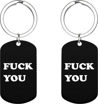 Generic Fuck You Custom Keychains for Men Women Funny Key Chain Accessory Backpack Purse Bag Charms Gifts