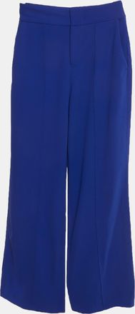 Alice & Olivia Alice + Olivia Blue Crepe Regular Fit Trousers