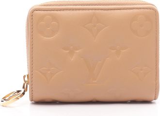 Louis Vuitton Monogram Beige Monogram Leather Wallet (Bi-Fold) (Pre-Owned)