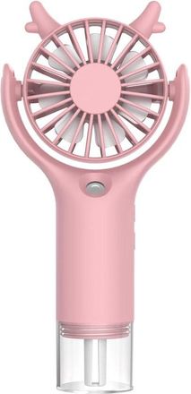 OEM Ventilador Port&aacute;til Recargable Usb Con Funci&oacute;n De Nebulizaci&oacute;n Para Camping, Oficina, Actividades Al Aire Libre Y Viajes, Color Rosa