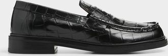 Simons Mens Santiago croc penny loafers Men