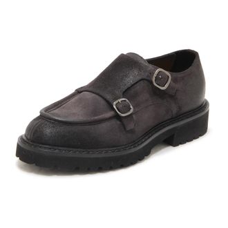 Doucal's Flats, male, Gray, Size: 12 US Commander Double-Buckle Loafer