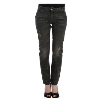 Costume National Slim Fit Jeans, female, Gray, W26, Gray Straight Leg Distressed Jeans