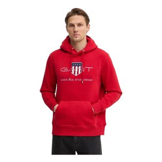 GANT Hombre, Sudaderas, Rojo, Talla: S