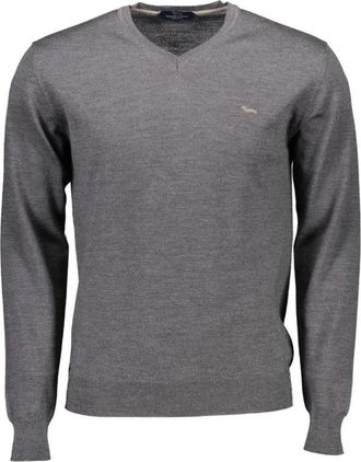 Harmont & Blaine Merinowol V-hals trui - Heren - V-hals truien - Grijs - 2XL - Wol - Truien & Vesten