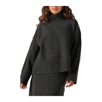 Notre-V Truien & Vesten, Dames, Grijs, S, Wol, Donkergrijze Gebreide Trui Nv-Gwenda