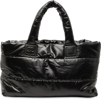 Chanel 2016-2017 Medium Quilted Nylon Coco Cocoon tote bag - women - Nylon - One Size - Black