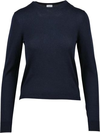 Eleventy Sottogiacca Girocollo - Dames - Ronde hals truien - Blauw - XS - Wol - Truien & Vesten