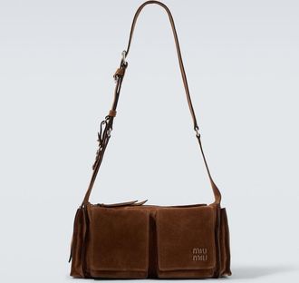 Miu Miu Utilitaire suede shoulder bag