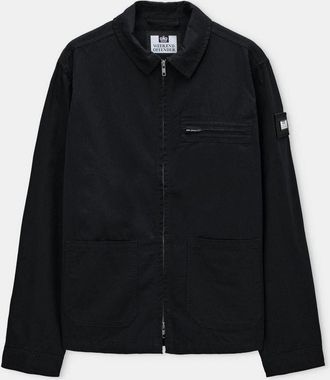 Weekend Offender Mens Caleb Service Overshirt in Black - Size X-Large