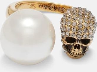 Alexander McQueen Anillo Skull adornado