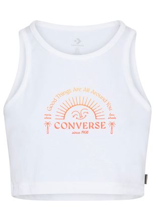 Converse Tanktop CONVERSE GOOD VIBES TANK TOP, Damen, Gr. XXL (44), weiss (wei&szlig;), Obermaterial: 100% Baumwolle, Tops Tanktop