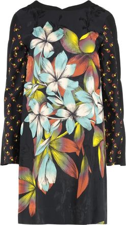 Etro Zijden jurk met achterplooien - Dames - Korte kleedjes - Veelkleurig - S - Kleedjes