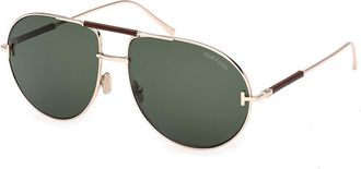 Tom Ford FT1308 LOU-02 28N Mens Sunglasses Gold Size 62