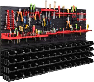 OEM Tablero De Herramientas Para Taller 156x78 Cm + 60 Bandejas