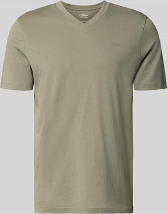 s.Oliver Red Label Regular Fit T-Shirt aus reiner Baumwolle in Khaki, Gr&ouml;&szlig;e 3XL