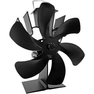 OEM Ventilador Termoel&eacute;ctrico De 6 Aspas Para Estufas De Le&ntilde;a, Funcionamiento Silencioso, Chimeneas Y Accesorios Para Chimeneas -crezuo