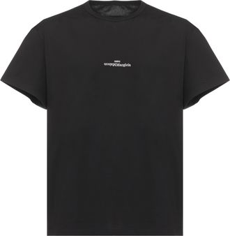Maison Margiela Black Printed Cotton T-Shirt