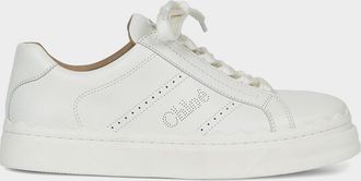 Chlo&eacute; Lauren Leather Low-Top Sneakers