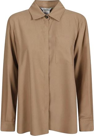 Max Mara Overhemden, Dames, Bruin, S, Katoen, Max Mara Shirts