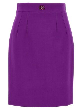 Dolce & Gabbana Metallic Logo Skirt