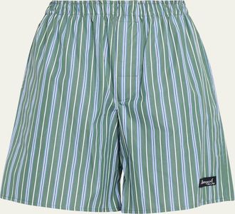 HommeGirls Striped Cotton Long Boxer Shorts