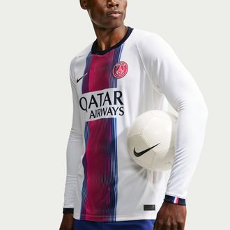 Nike Paris Saint-Germain 2026/27 Stadium Away Nike Mens Dri-FIT Soccer Replica Long-Sleeve Jersey in White | IW9271-101