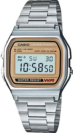 Casio Mens Digital Watch with Gold-Toned Dial - A158WEA-9