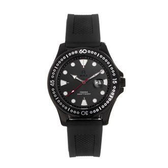Shield Mens Freedive Strap Watch w/Date - Black Stainless Steel - One Size
