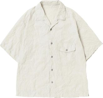 And Wander Short Sleeve Shirt - Heren - Korte mouwen Overhemden - Wit - L - Leer - Overhemden