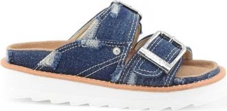 Colors Of California Stormy Slider - Dames - Sandalen - Blauw - 38 EU - Leer - Schoenen