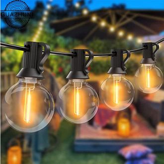 OEM Guirnalda De Luces De 15 Metros De Largo Para Uso Exterior, Con Luces Led G40, Estilo Pub