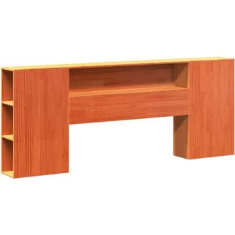 vidaXL Vidaxl - Cabecero De Cama Almacenaje Madera Maciza Pino Marr&oacute;n 200 Cm