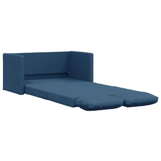 vidaXL Sof&aacute; Cama De Suelo 2 En 1 Tela Azul 112x174x55 Cm Vidaxl