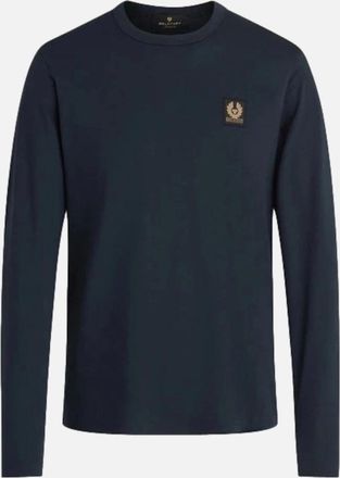 Belstaff Mens Belstaff Long Sleeved T-Shirt Dark Navy - Black - Size: 42